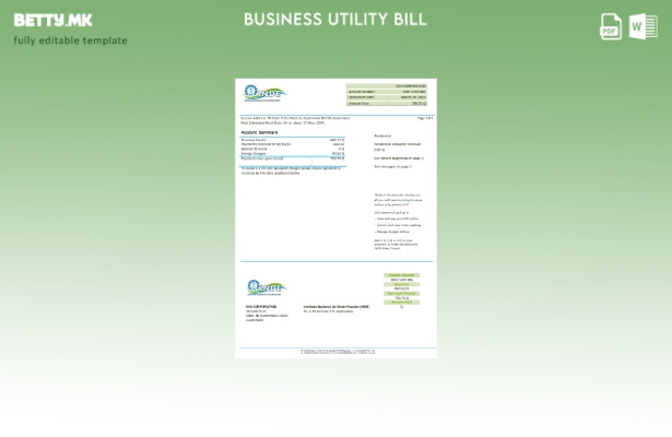 модерен стил INDE Instituto Nacional De Electrificacion шаблон за деловни сметки